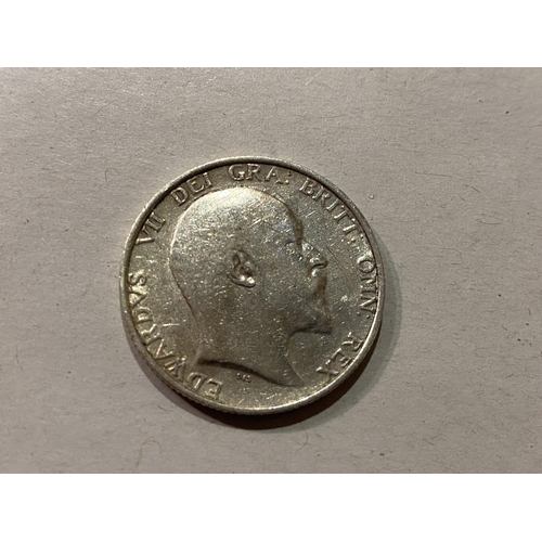 155 - Edward V11 Silver Shilling 1910 in Good Clean Condition