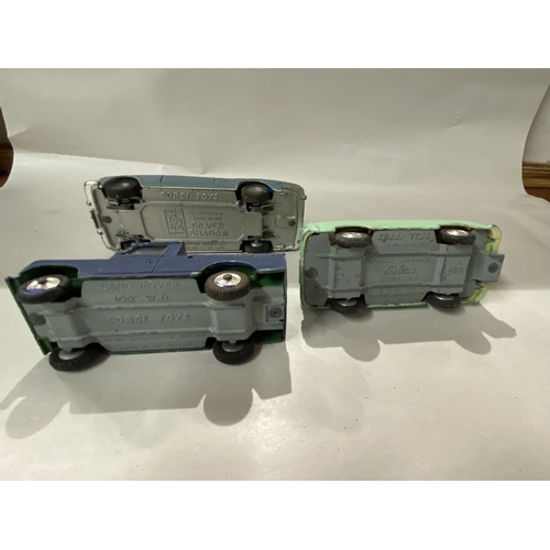 159 - 3 x Corgi Vehicles in Playworn Condition