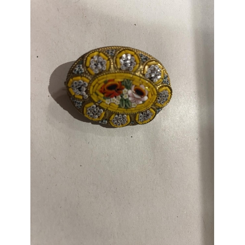 280 - Vintage Micro Mosaic Brooch