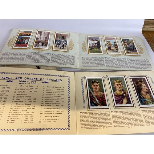 63 - 4 x Sets of Players Cigarette Cards in Albums - Cards Stuck in