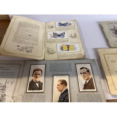 63 - 4 x Sets of Players Cigarette Cards in Albums - Cards Stuck in