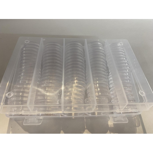 164 - 100 x 30mm 2-part Coin Capsules in Holder