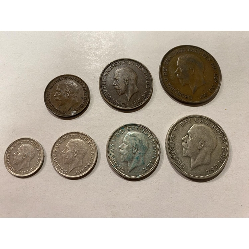 72 - 1930 Uk 7 Coin Set