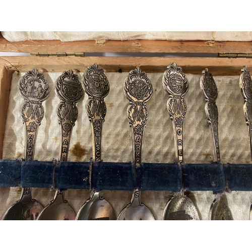 99 - 8 x USA State Spoons inc Iowa, Arizona, Arkansas etc