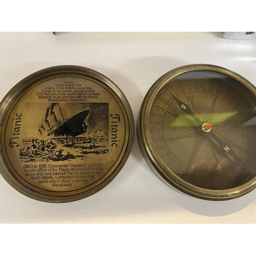 142 - Titanic 8cm Commemorative Compass