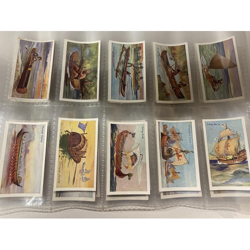 284 - Nicolas Sarony Set of x50 Cigarette Cards - Ships of all Ages