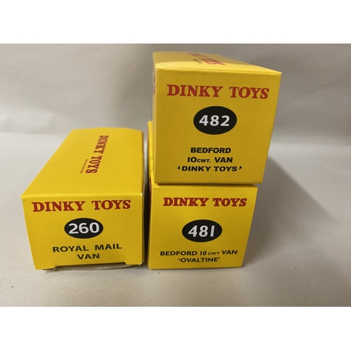 47 - Dinky (Atlas Re-issue) x 3 Boxed Mint Vans