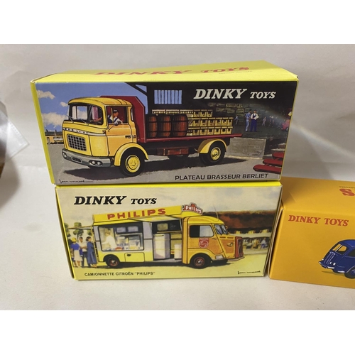 48 - Dinky (Atlas Re-issue) x 3 French Dinky Trucks, Boxed Mint