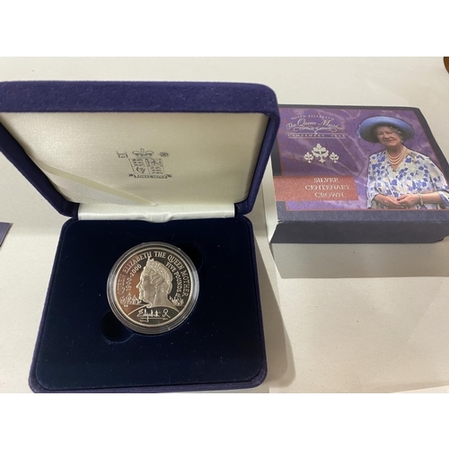 117 - Royal Mint - Queen Mother Centenary Silver Crown, Boxed