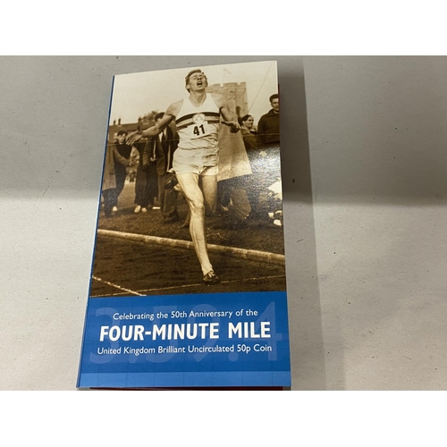 12 - Roger Bannister 4-Minute Mile 50p Coin Pack