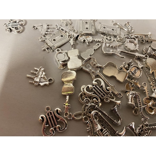 164 - Approx. 50-Piece 'Musical Instrument' Charms/Pendants