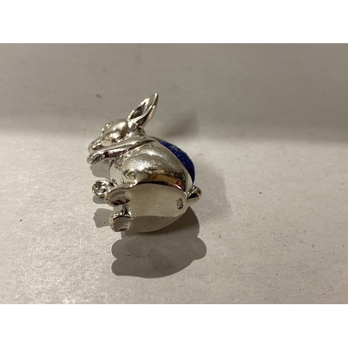 42 - Sterling Silver 925 'Rabbit' Pin Cushion