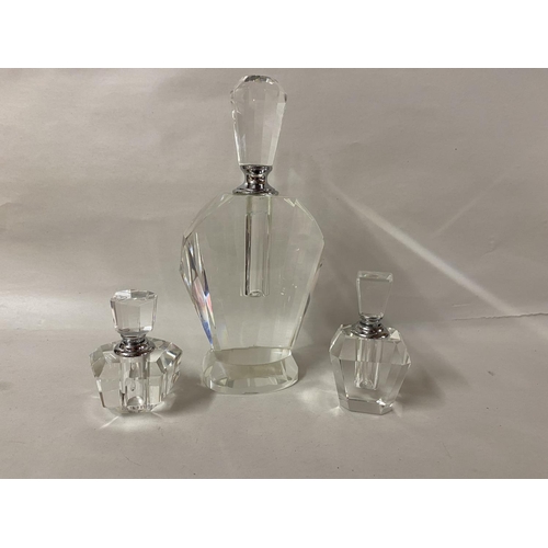 51 - 3 x Deco Style Perfume Bottles - Largest 7