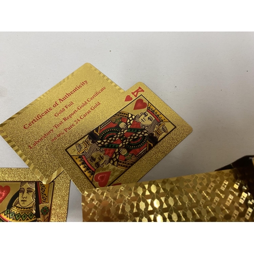 54 - Pack of Gold Plated Playing Cards