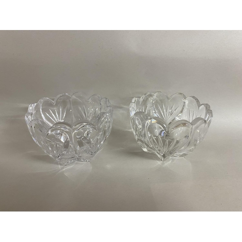 33 - Pair of Waterford Crystal Marquis 10cm Sweet Memories Hearts Votives