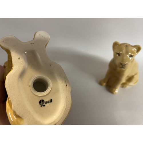 35 - Quail Lion/Lioness Salt & Pepper