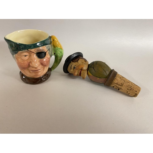 130 - Sandland Character Jug & Novelty German Bottle Stop