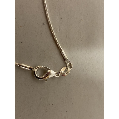 275 - 925 Silver Golden Pearl Pendant & Chain