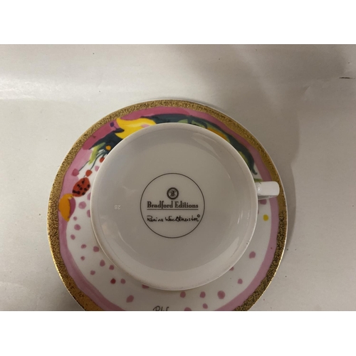 87 - Rosina Wachtmeister 'Cat' Cup & Saucer