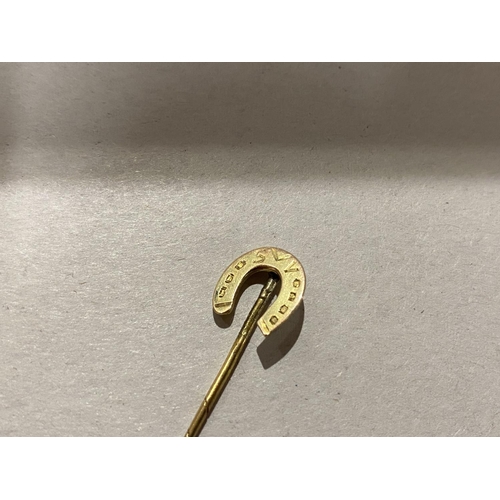 175 - 9ct Gold Stick Pin - 1.2g weight