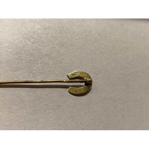 175 - 9ct Gold Stick Pin - 1.2g weight