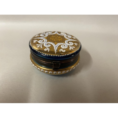 177 - Gilded Glass Trinket Box