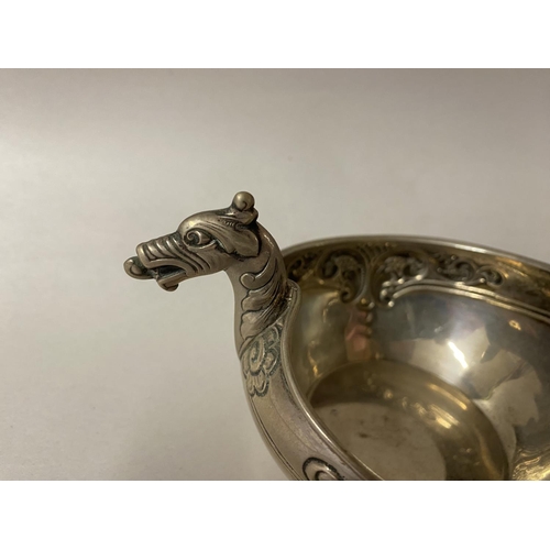 67 - Continental Silver 830 Grade 'Viking Boat' Bowl - 81g weight