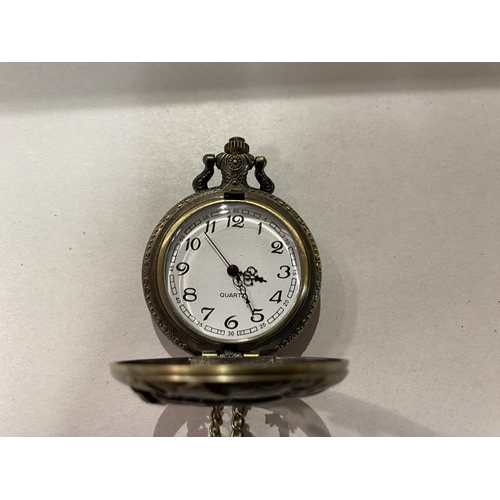 68 - Horse Theme Quartz Pocket Watch - Working