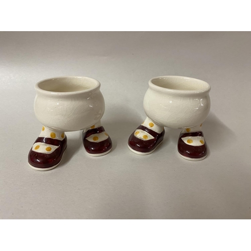 91 - Pair Carlton Ware Walking Egg Cups, Have Grazing