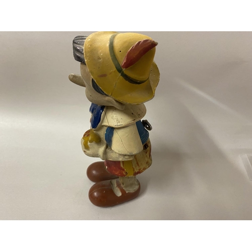 95 - Vintage Rare Wind Up Pinnochio - Winds Ok, Wobbles - Age Wear