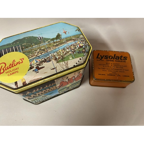 119 - Butlins & Lysolats Tins