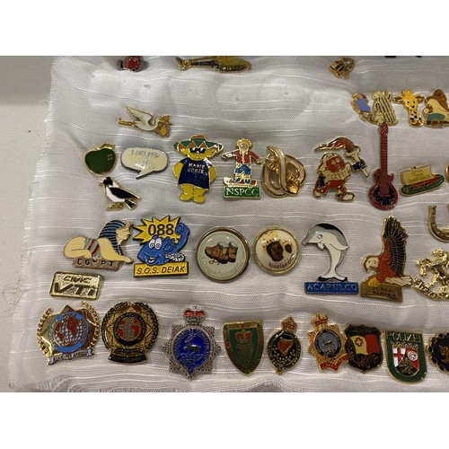 212 - Large Quantity of Pin Badges inc. Rupert, Police, Cartoons etc