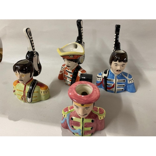 4 - Lorna Bailey Set of Beatles Sgt Pepper Character Jugs - 4-6