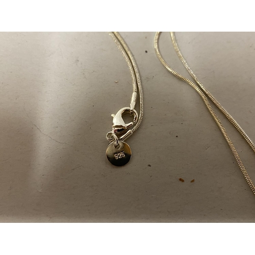 83 - 925 Silver Dalmatian Agate Pendant & Chain