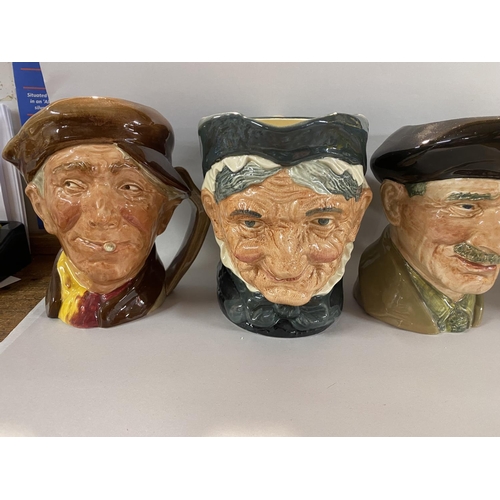 66 - 4 x Large Size Royal Doulton Character Jugs - 'arry, Granny, Monty & John Peel