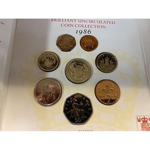 116 - 1986 Uncirculated Coin Set in Folder