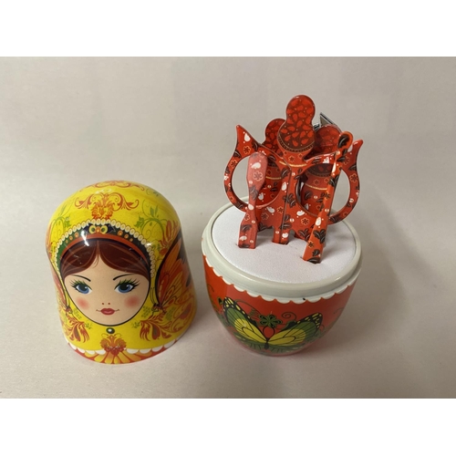 107 - Unusual 'Russian Doll' Manicure Set