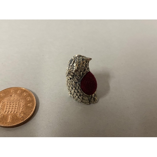 78 - 925 Silver 'Owl' Pin Cushion