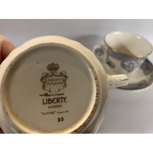 132 - Pair of Masons Liberty of London Ianthe Cups & Saucers