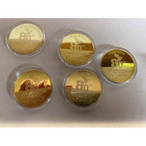 70 - Set of 5 80th Anniversary of D Day Coins