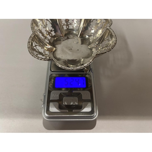 49 - Hallmarked Silver Bon Bon Dish - 52g Weight