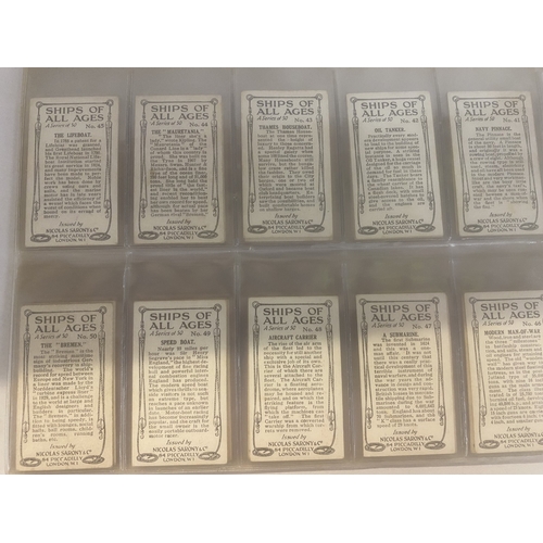 244 - Set of Nicolas Sarony Cigarette Cards - Ships of All Ages