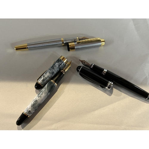 89 - 3 x Jinhao Luxury Pens with GP Nibs