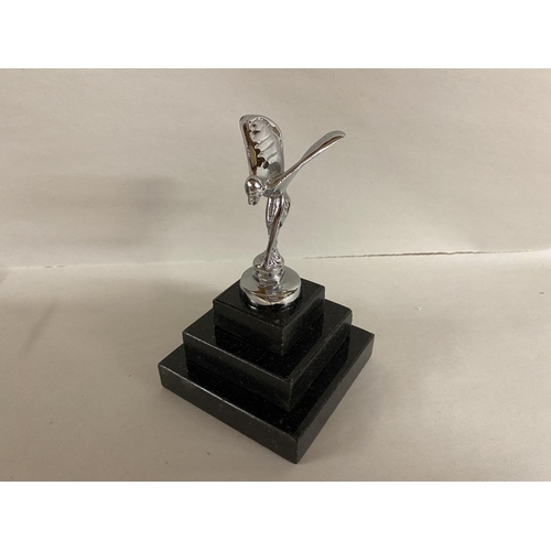 176 - Rolls Royce Bonnet Emblem Paperweight on Marble Effect Base, 5