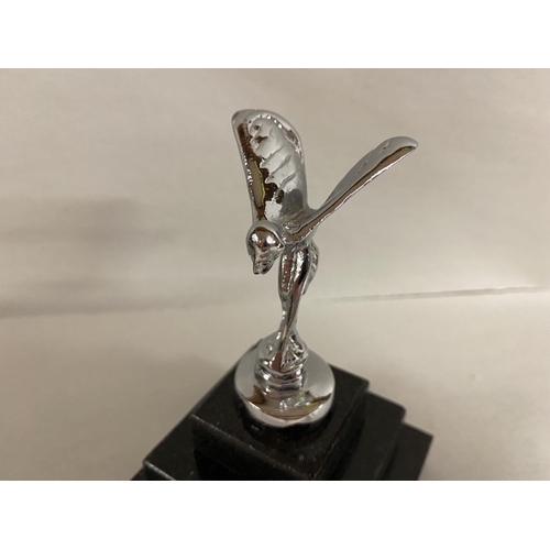 176 - Rolls Royce Bonnet Emblem Paperweight on Marble Effect Base, 5