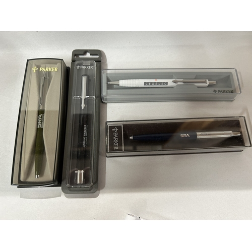 9 - 4 x Parker Advertising Pens - New