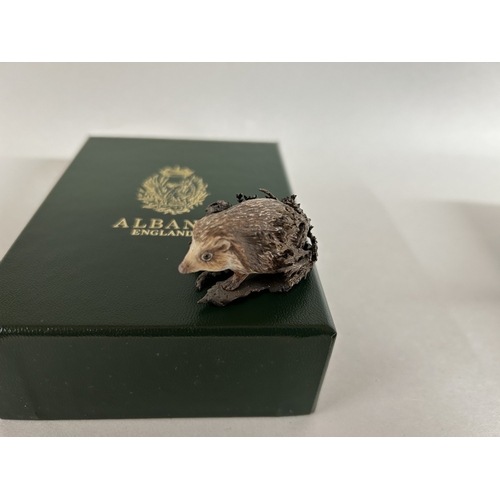 169 - Royal Worcester Albany - Bronze Hedgehog - Boxed