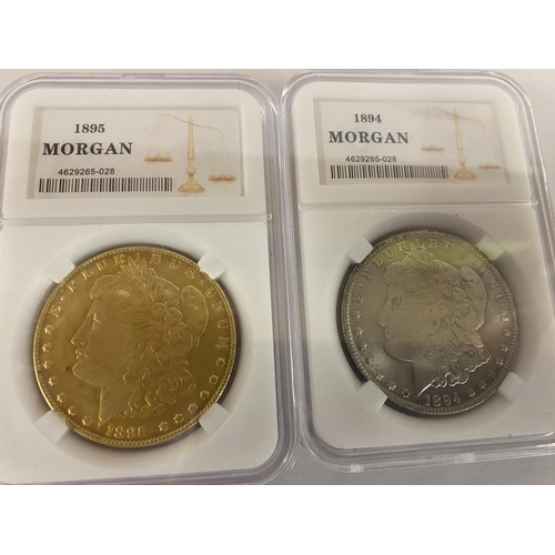 261 - COPY - US Morgan Dollars - 1894, 1895