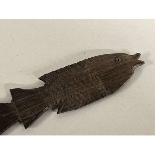 215 - Carved Wooden Fish Letter Opener, 10