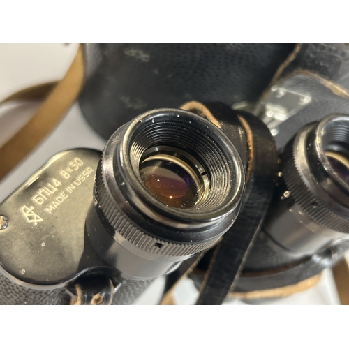 220 - Vintage USSR 8 x 30 Binoculars